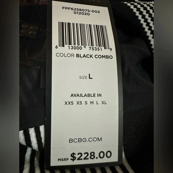 BCBGMAXAZRIA Striped Mini Shift Dress size L - Picture 14 of 15